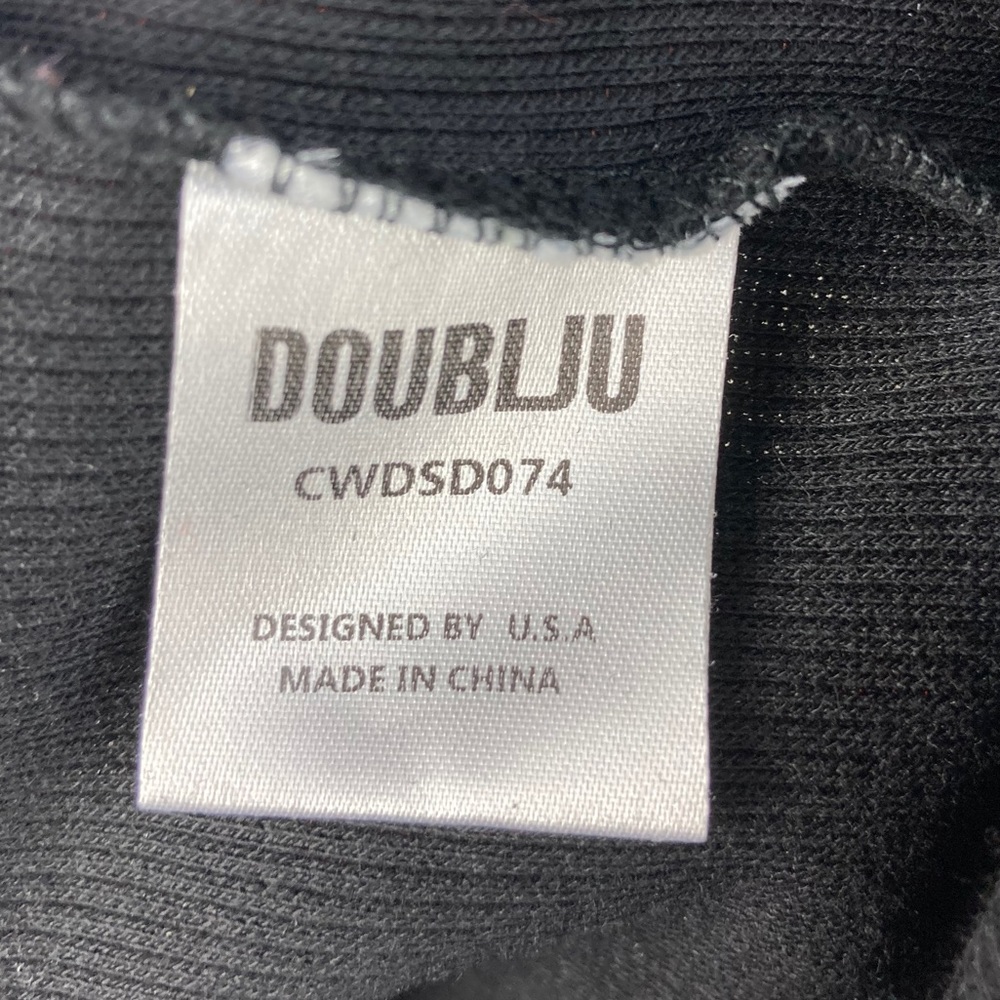 DOUBLJU LBD Cold Shoulder Square Neck Dress Size M - Picture 13 of 15